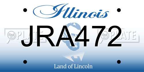 JRA472 Illinois License Plate