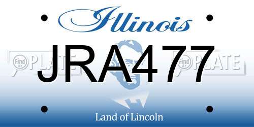 JRA477 Illinois License Plate