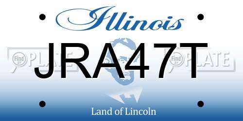 JRA47T Illinois License Plate