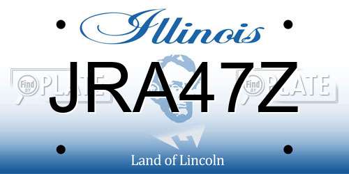 JRA47Z Illinois License Plate