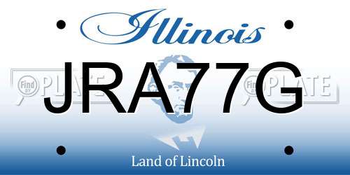 JRA77G Illinois License Plate