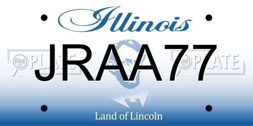 JRAA77 Illinois License Plate