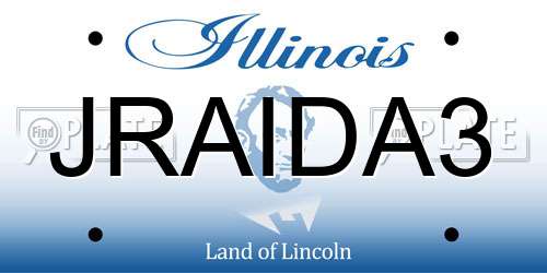 JRAIDA3 Illinois License Plate