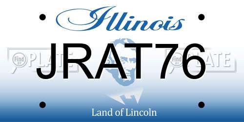 JRAT76 Illinois License Plate