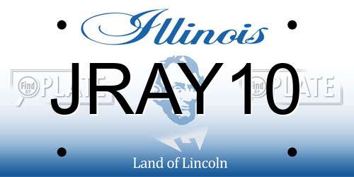 JRAY10 Illinois License Plate