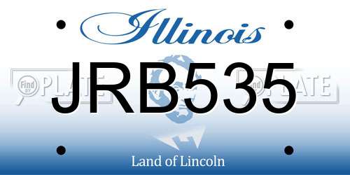 JRB535 Illinois License Plate