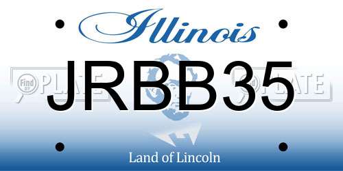 JRBB35 Illinois License Plate