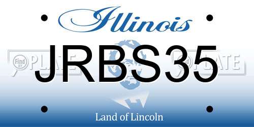 JRBS35 Illinois License Plate