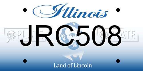 JRC508 Illinois License Plate