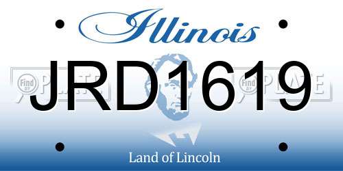 JRD1619 Illinois License Plate