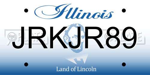 JRKJR89 Illinois License Plate