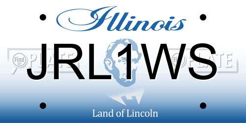 JRL1WS Illinois License Plate