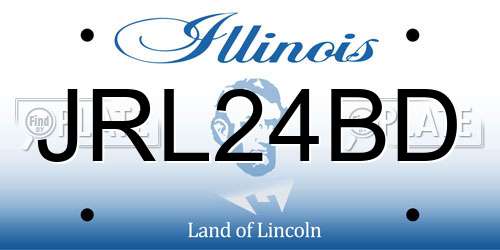 JRL24BD Illinois License Plate
