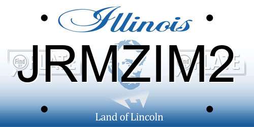 JRMZIM2 Illinois License Plate