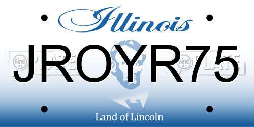 JROYR75 Illinois License Plate