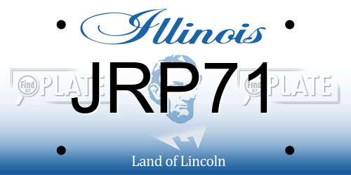JRP71 Illinois License Plate