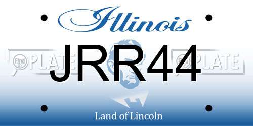 JRR44 Illinois License Plate