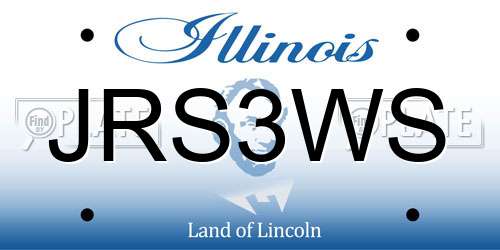 JRS3WS Illinois License Plate