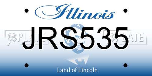 JRS535 Illinois License Plate
