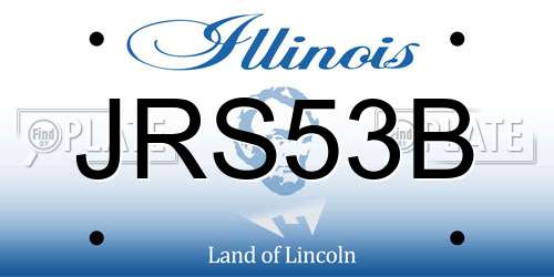 JRS53B Illinois License Plate