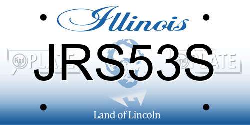 JRS53S Illinois License Plate