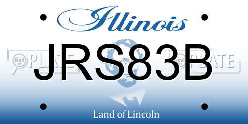 JRS83B Illinois License Plate