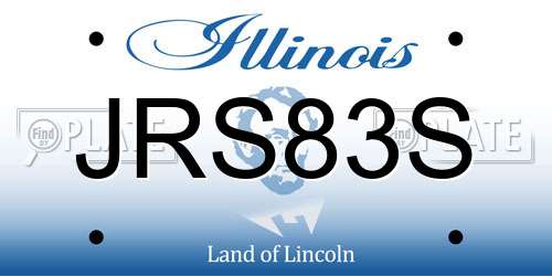 JRS83S Illinois License Plate