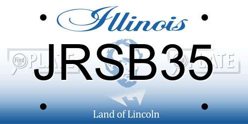 JRSB35 Illinois License Plate