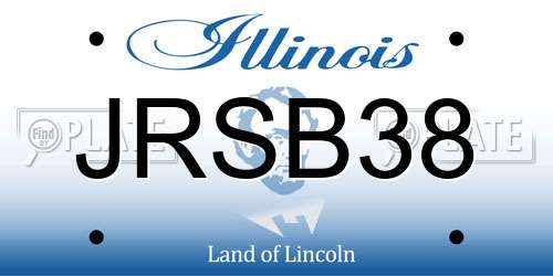 JRSB38 Illinois License Plate