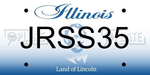 JRSS35 Illinois License Plate