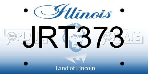 JRT373 Illinois License Plate