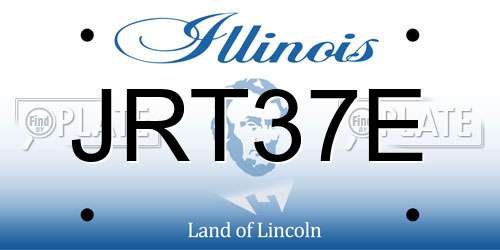 JRT37E Illinois License Plate