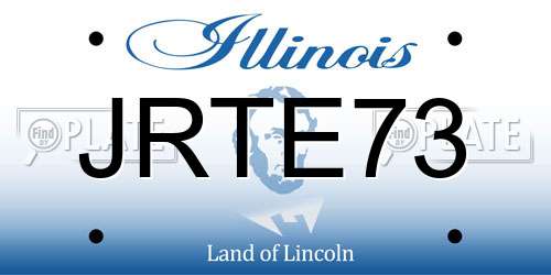 JRTE73 Illinois License Plate