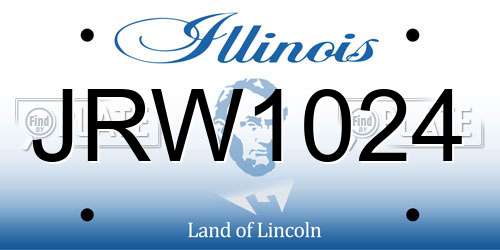 JRW1024 Illinois License Plate
