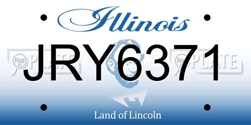 JRY6371 Illinois License Plate