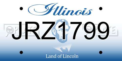 JRZ1799 Illinois License Plate
