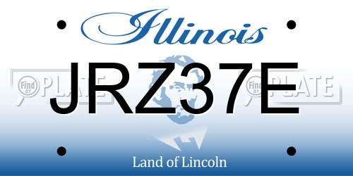 JRZ37E Illinois License Plate