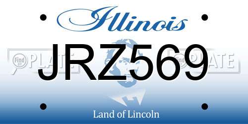 JRZ569 Illinois License Plate