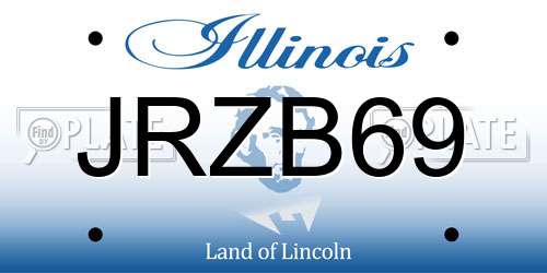 JRZB69 Illinois License Plate
