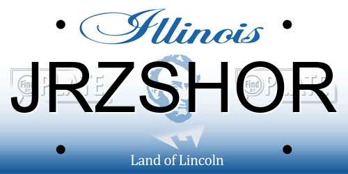 JRZSHOR Illinois License Plate