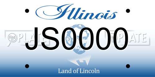 JS0000 Illinois License Plate