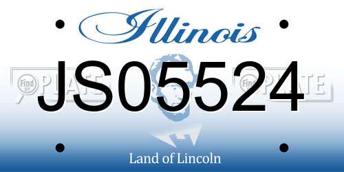 JS05524 Illinois License Plate