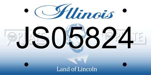JS05824 Illinois License Plate