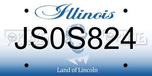 JS0S824 Illinois License Plate