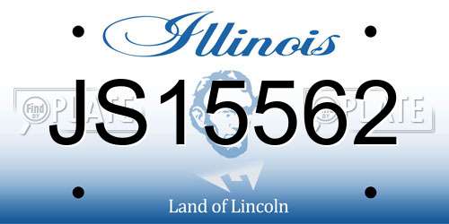JS15562 Illinois License Plate