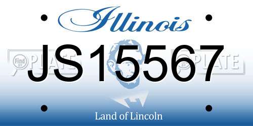 JS15567 Illinois License Plate
