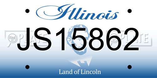 JS15862 Illinois License Plate