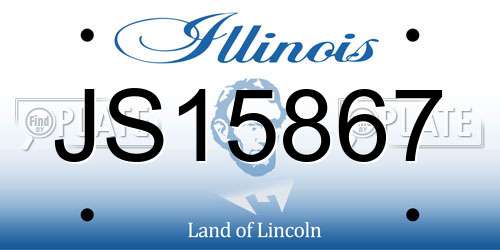 JS15867 Illinois License Plate
