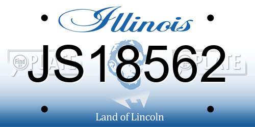 JS18562 Illinois License Plate