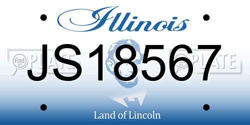JS18567 Illinois License Plate